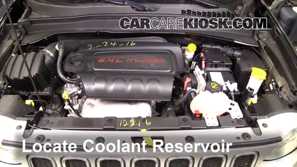 2016 Jeep Renegade Limited 2.4L 4 Cyl. Coolant (Antifreeze) Add Coolant